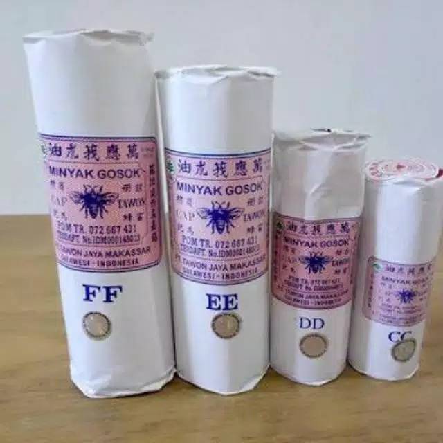 Minyak Tawon Asli  ukuran EE/FF / Minyak Gosok Tutup Merah -