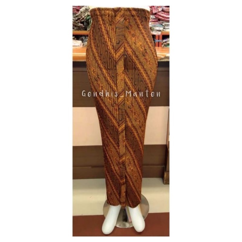 Rok Plisket Batik / Wiru Depan, Motif Parang Kembang
