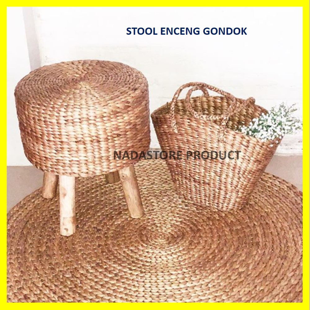 STOOL ENCENG GONDOK / DINGKLIK / KURSI JAMUR /  KURSI MINI / DRUM STOOL / STOOL JAMUR / BANGKU BULAT