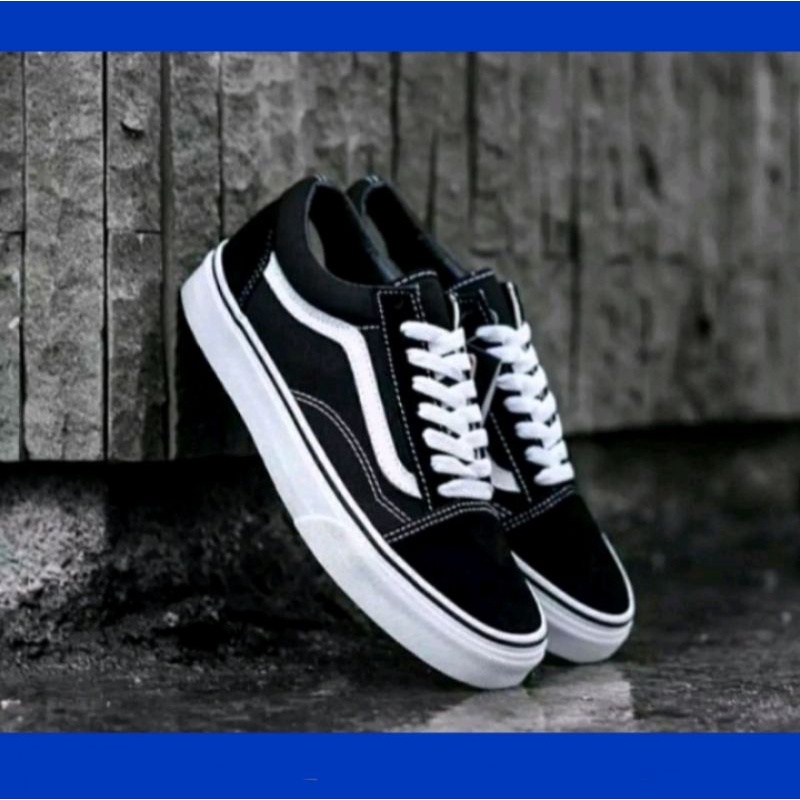 Sepatu Vans Hitam Putih Size 36-43 Sepatu Sekolah Casual Higgs No Original