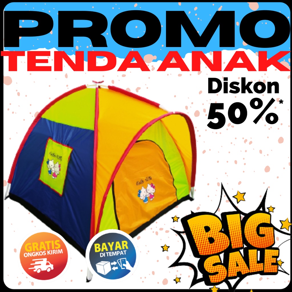 PROMO TENDA ANAK KARAKTER _ KEMAH KEMAHAN _ TENDA CAMPING MAINAN _ GRATIS ONGKIR _ COD