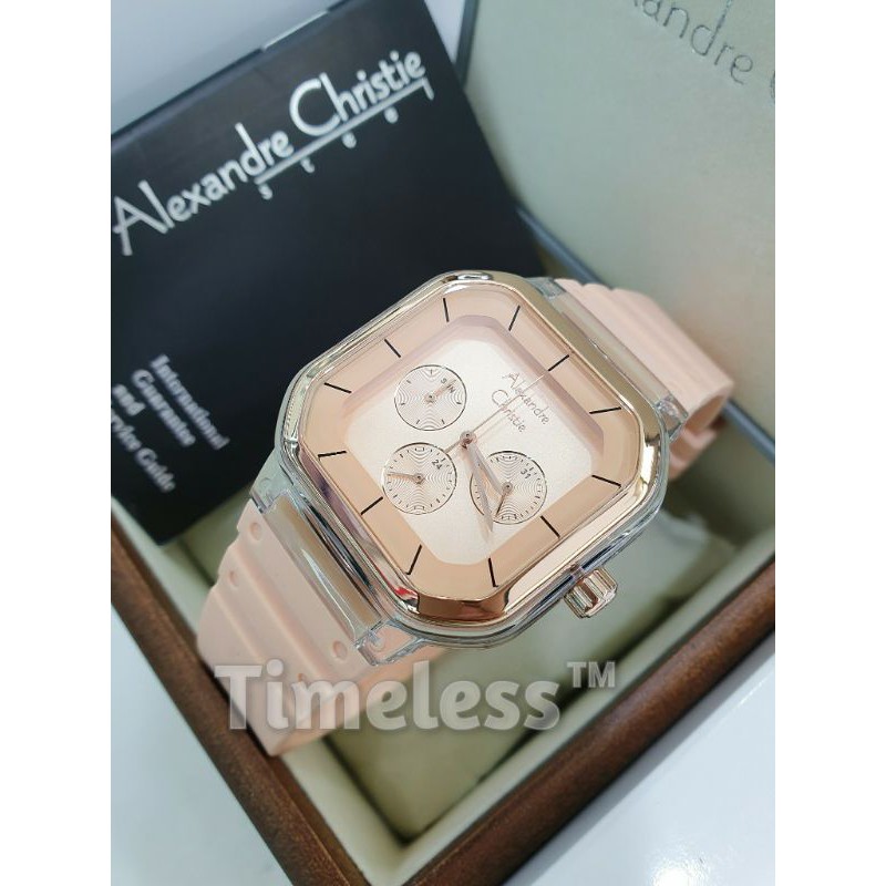 Jam Tangan Wanita Alexandre Christie AC 2811 BF Peach