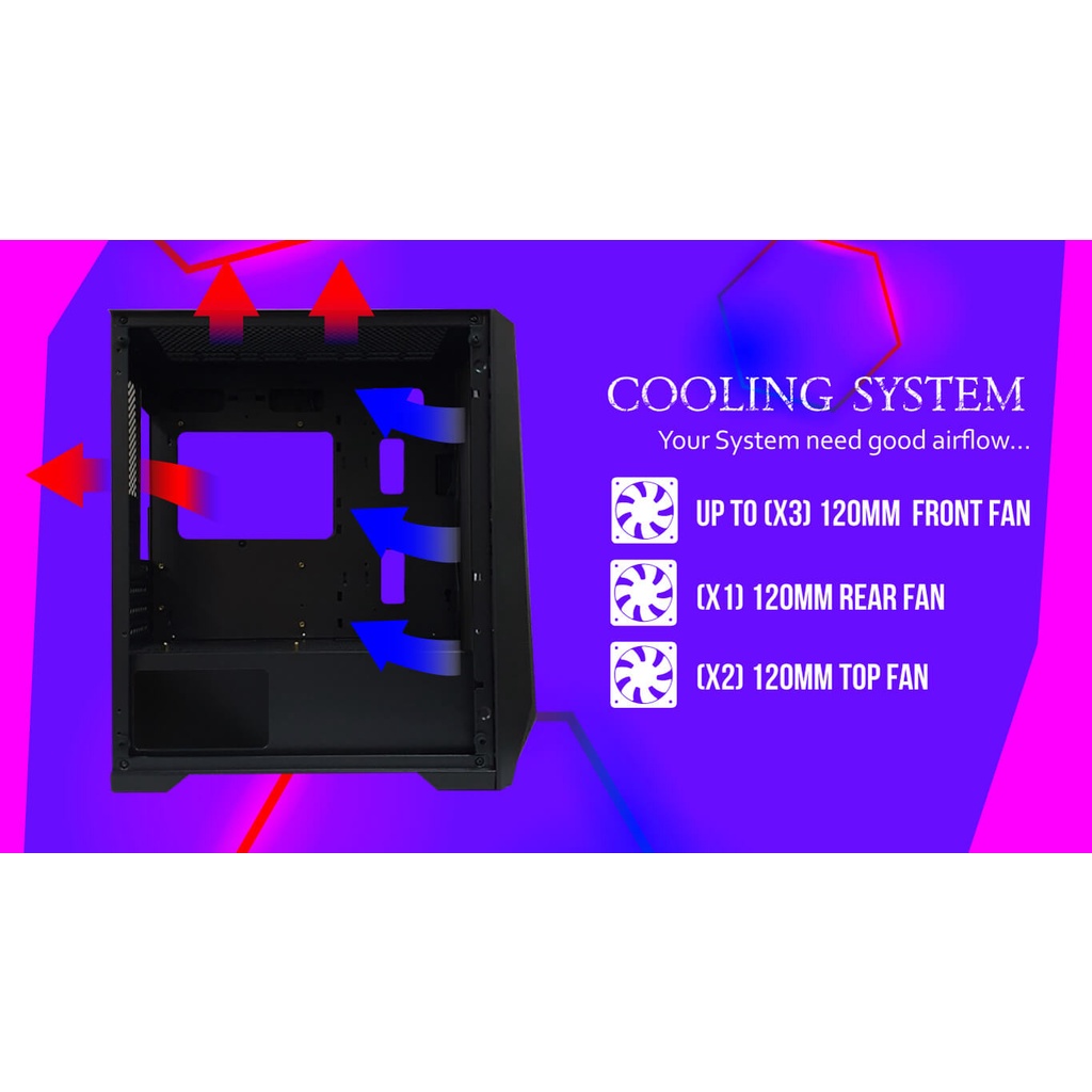 Casing Cube Gaming Shean RGB Led Micro ATX Case