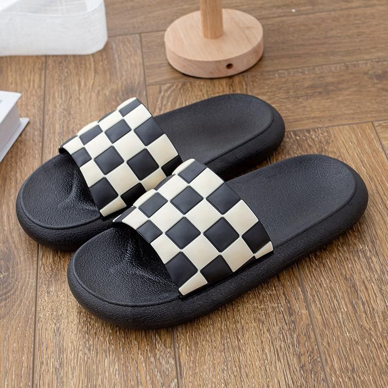 Sandal Slop EVA pria wanita Kotak Catur Import High Quality