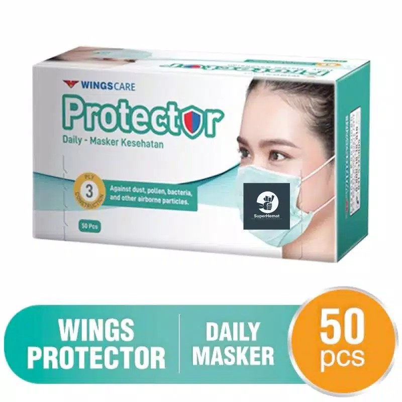 Masker Kesehatan 3ply Wings Care Protector Box isi 50 pcs