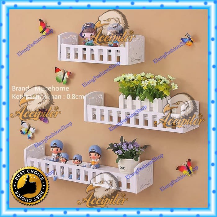 EFS109 MH531 Rak dinding Minimalis 1set isi 3pcs bonus6 EFS109 MH531 Rak dinding Minimalis 1set isi 3pcs bonus6