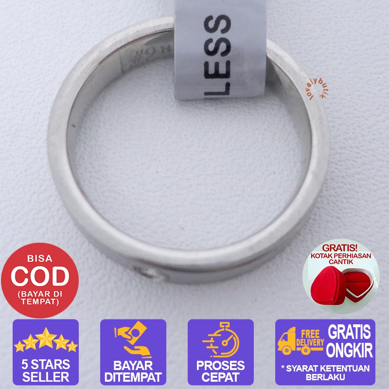 Lovelybutik Widuri Cincin Titanium anti Karat Wanita - SILVER