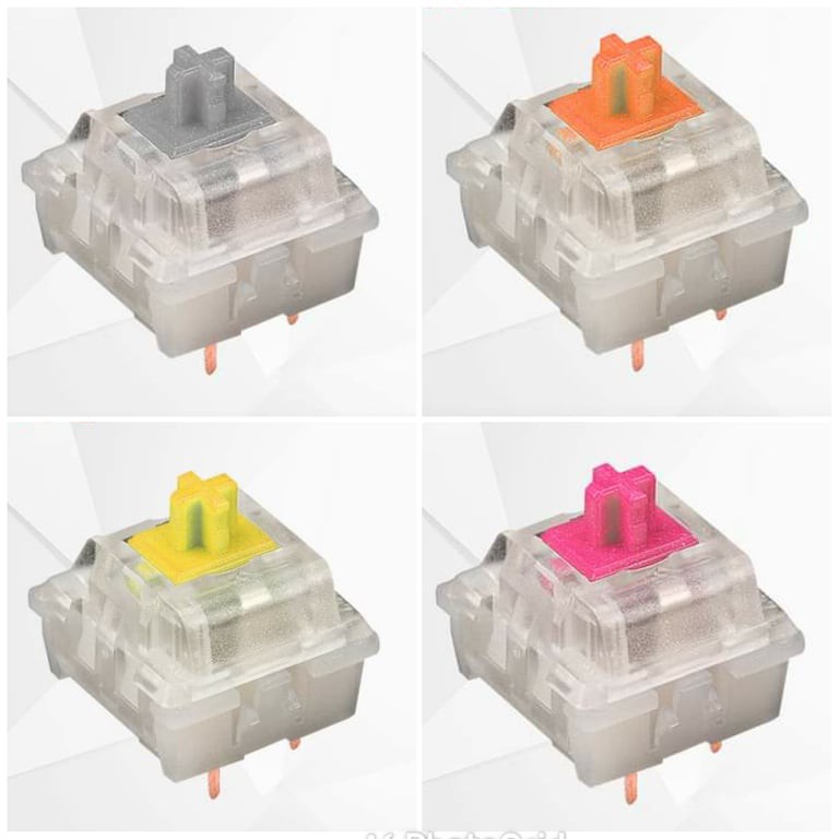 CONTENT Mechanical Keyboard Switch - SILVER, ORANGE, YELLOW &amp; PINK