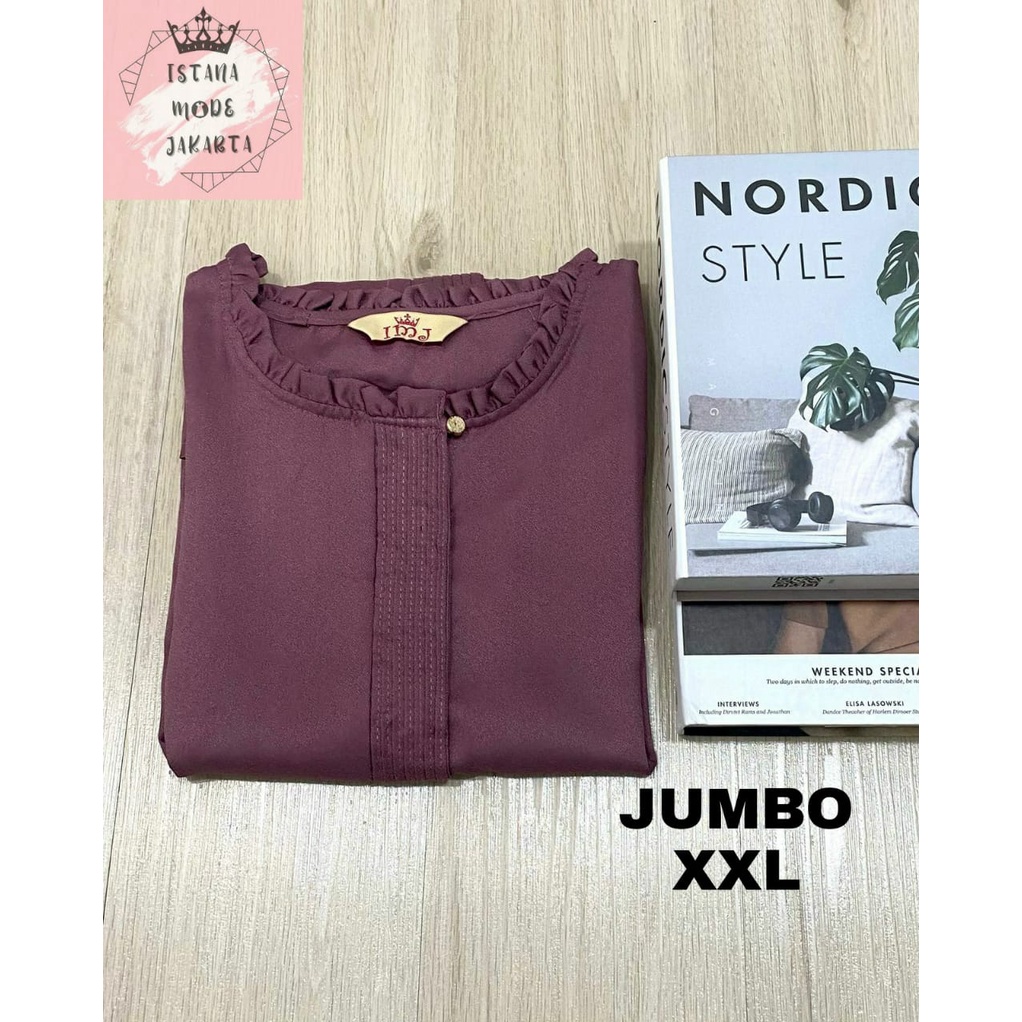 ISTANA MODE JAKARTA Lilac Jumbo baju atasan wanita terbaru blouse korean style blouse wanita lengan panjang-PLMV(UNGU)