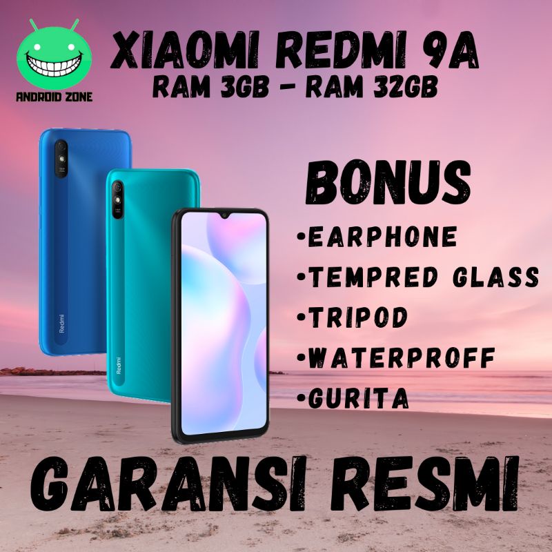 REDMI 9A RAM 3GB INTERNAL 32GB GARANSI RESMI HP XIAOMI