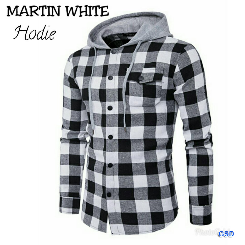 kemeja martin kotak/kemeja kotak hoodie pria/kemeja casual lengan panjang cowok/kemeja fashion murah