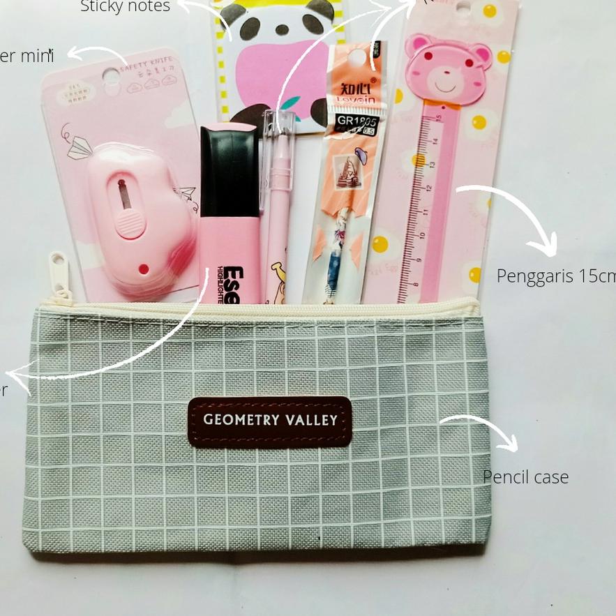 

✤ SET ALAT TULIS 7 IN 1/PAKET ALAT TULIS 7 IN 1/SET STATIONARY FANCY/SET STATIONERY AESTHETIC !