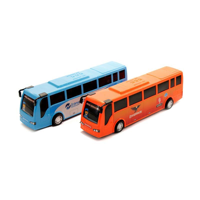 Mainan mobil bus Trans back &amp; go/mainan mobil bus