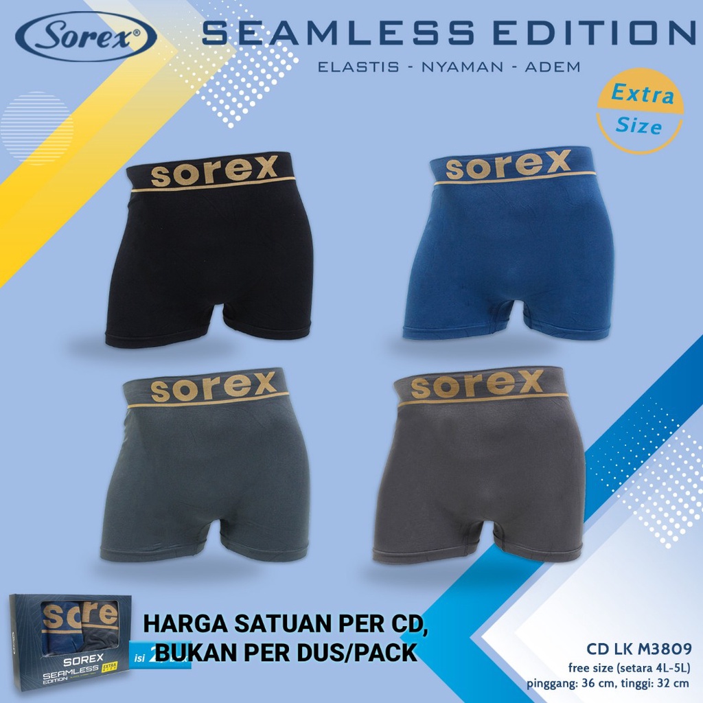 SOREX MAN 3809 JUMBO SIZE - CD CELANA DALAM PRIA SEAMLESS RAJUT