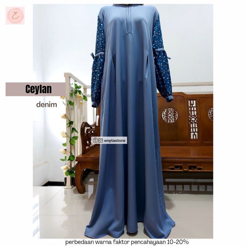 Gamis/ Dress Amirah & Ceylan by Enyta | bahan Shakilla | 1kg = 3pcs | Busui friendly-5
