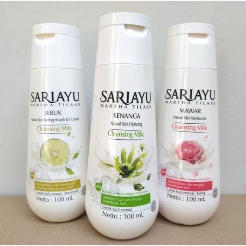 Sariayu Milk Cleanser Face Pembersih Wajah Susu 100ml Jeruk Mawar kenanga