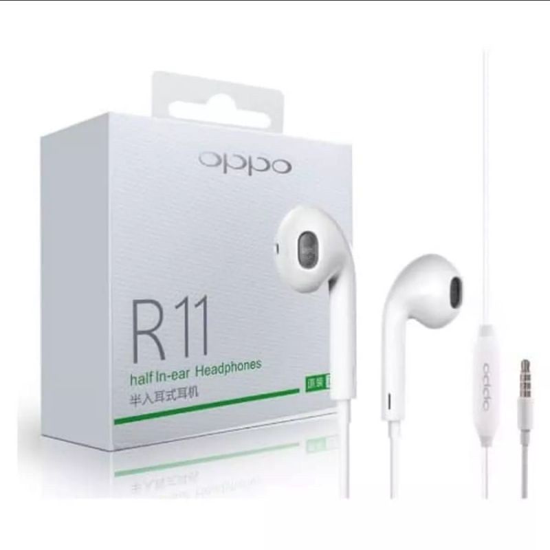 Headset Oppo R11 Headset Original 100% Handsfree OPPO Audio Jack