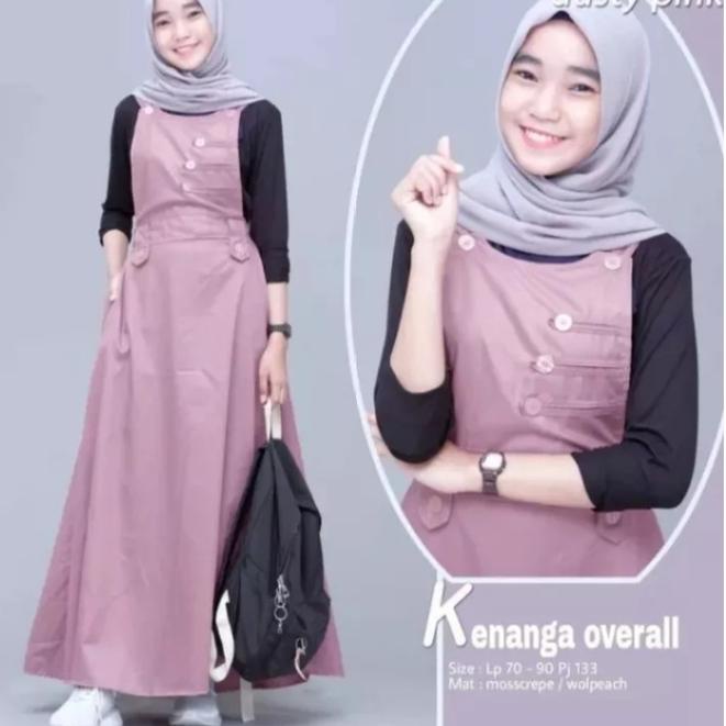 Promo baru--Baju Wanita Remaja Terbaru 2022 Kekinian Viral KIRANA SET OVERALL / Overall Wanita Terba