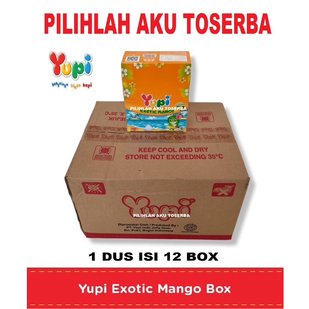 YUPI EXOTIC MANGO BOX - ( HARGA 1 DUS ISI 12 BOX )