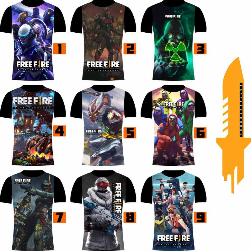 Jersey gaming free fire printing