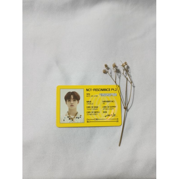 PC NCT 2020 Resonance pt. 2 ID Card Chenle Official