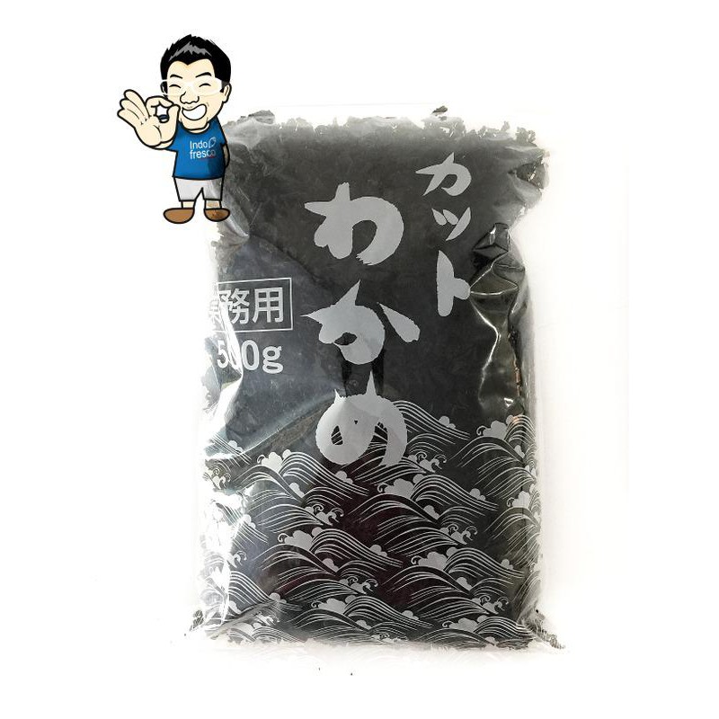 

Cut wakame- dried seaweed- rumput laut kering 500 gr