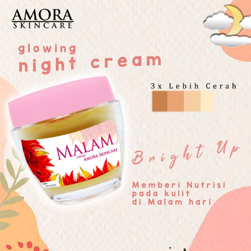 Cream Malam Amora Skincare Glowing Acne ASC