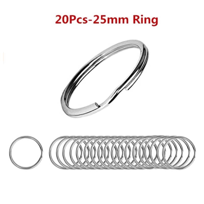 20 buah gantungan kunci bulat datar gantungan kunci selempang