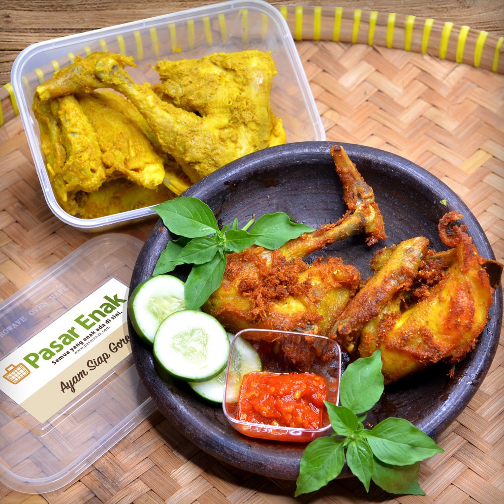 

Ayam Kalasan Siap Goreng Sambal Pedas 4 pcs kemasan vacum