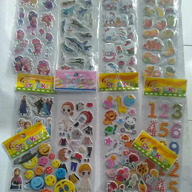 

mainan anak stiker timbul
