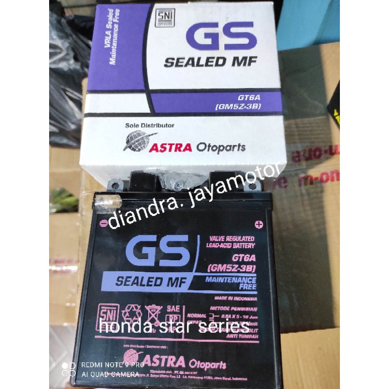 aki kering gs astra asli honda star series