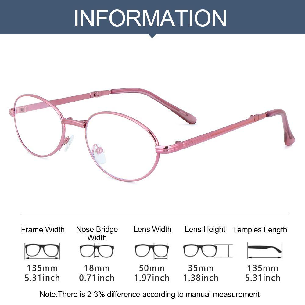 ❈Rowan ROWAN ROWAN❈ Kacamata Baca Presbyopia Lipat Portable Ultra Ringan Anti UV / Blue Ray Dengan Case Metal Untuk Wanita