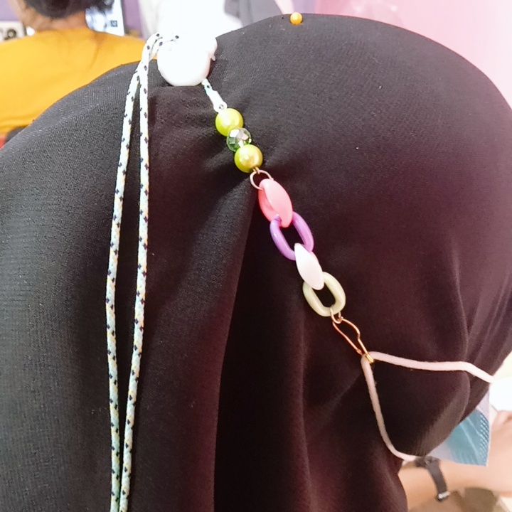 Strap masker tali Akrilik kalung masker Mutiara kalung masker Hijab Strap masker rantai mix akrilik