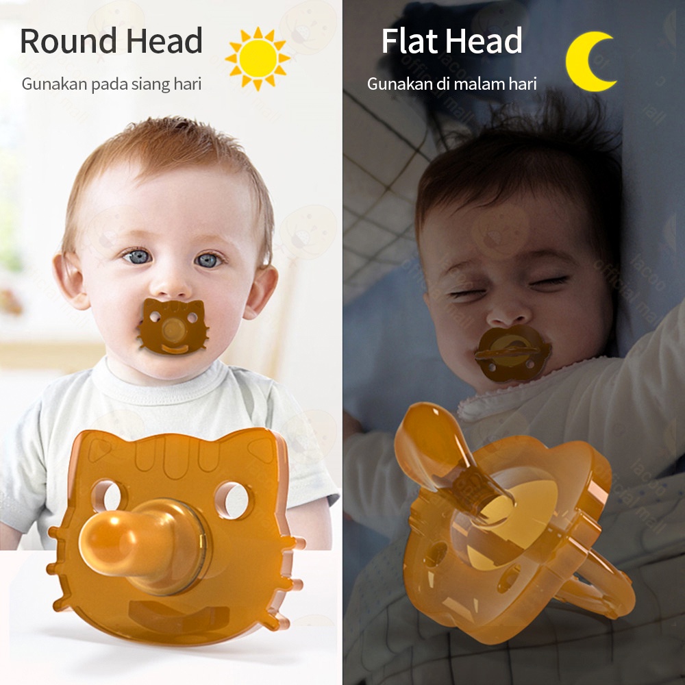 Set Empeng Dot bayi silikon baby pacifier dengan rantai dan Kotak