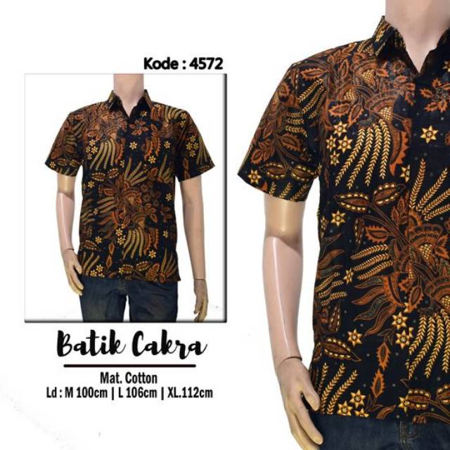 Hem Baju Batik Pria Cakra Katun Halus