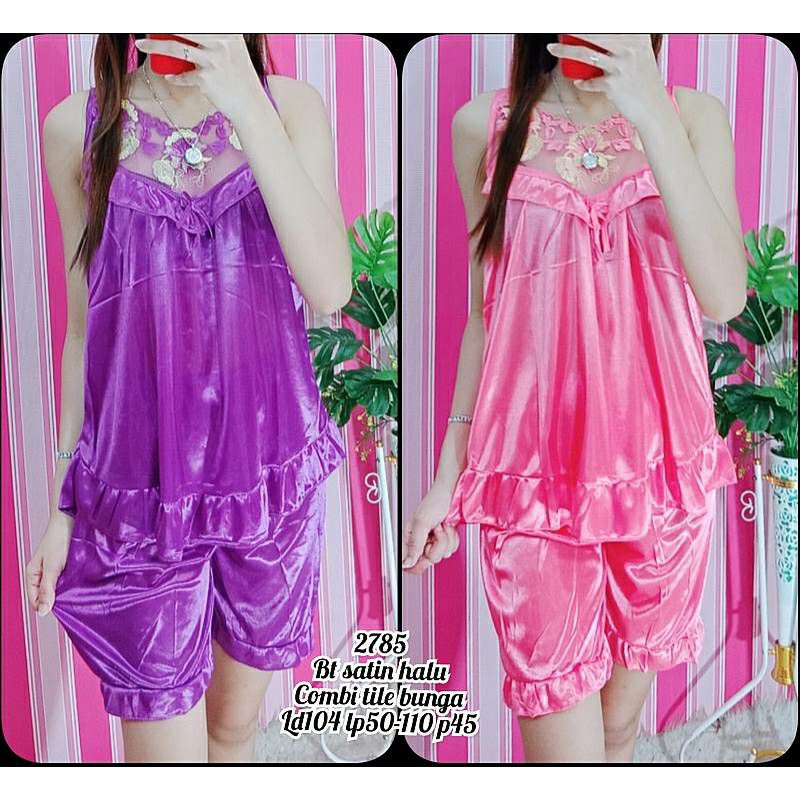 Bt satin halus import - Baju tidur kensi satin premium