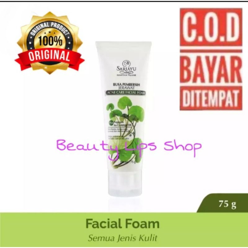 Sariayu Facial Foam Acne - Pembersih Wajah Untuk Kulit Berjerawat - 75gr