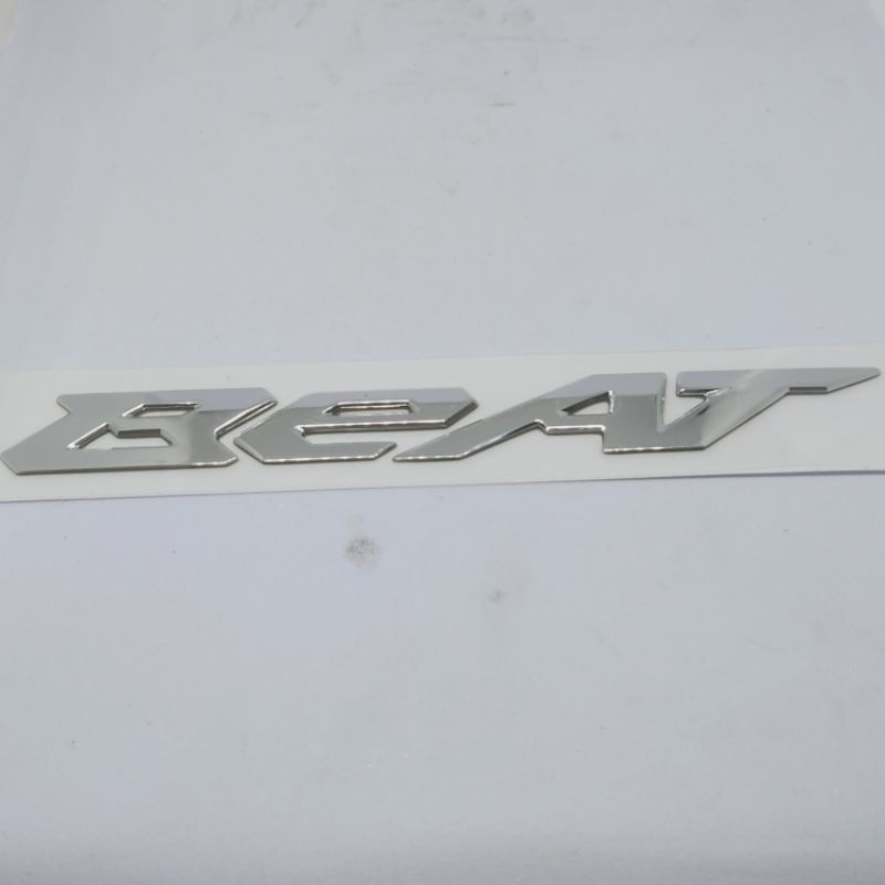 Logo emblem 3D timbul set kanan kiri beat chrome asli ori original