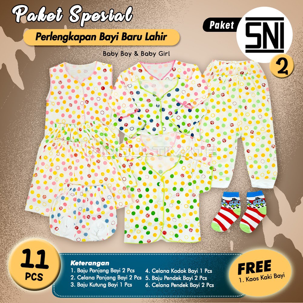 PAKET SNI-2 11in1 Set Perlengkapan Bayi Baru Lahir Newborn Kebutuhan Bayi Newborn Anak Balita