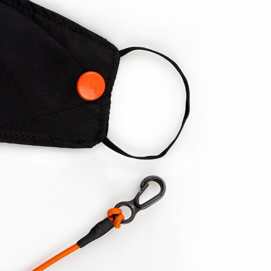 Barang Pilihan.. TVF Footwear X Shopee -Accesories - Mask (Black Orange Grey)