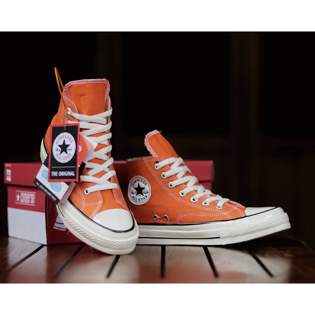 navy and orange converse