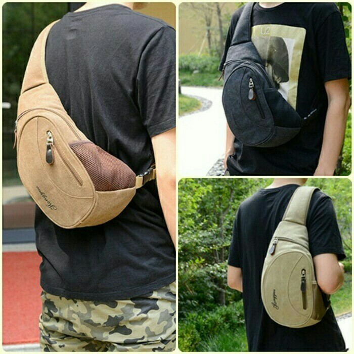 TAS Selempang Pria/Bodypack/Tas Handphone Kanvas Impor