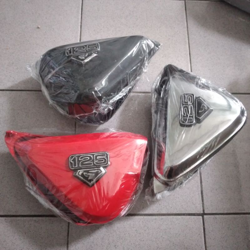 Tutup aki CB125 box aki cb125 tempong cb125 cover accu honda cb125 almunium crom sepasang