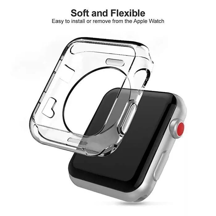 BENING SOFT CASE APPLE WATCH ULTRA 49mm / SERI 8 / SERI 7 / SERI 6 / SERI 5 / SERI 4 / SERI 3 / SERI 2 / SERI SE (Gen 2 &amp; Gen 1) / SIZE 45mm / 41mm / 44mm / 40mm / 42mm / 38mm BUMPER SILIKON CASE APPLE WATCH