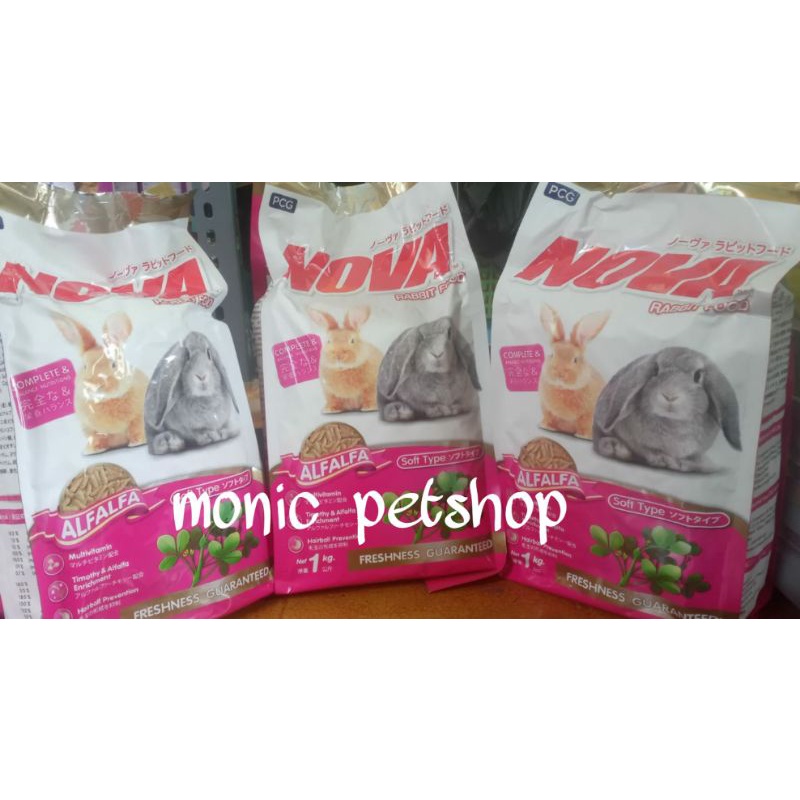 Nova Rabbit Food 1kg Fresh Pack - Pakan Kelinci