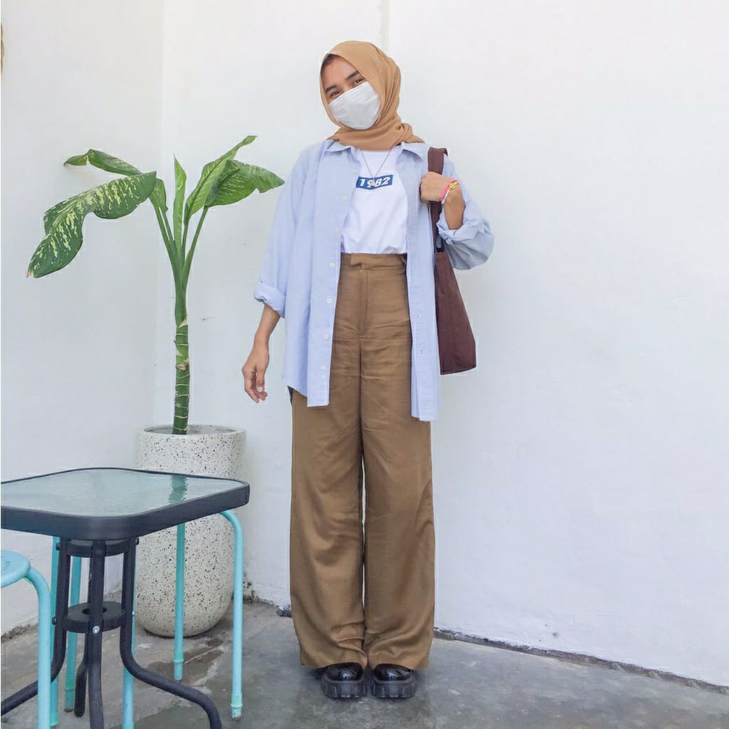 BEFAST - ZEC OOTD Celana Panjang CYIKA / Violet Pants Kulot / Celana Kulot Wanita / Kulot Panjang / Celana Casual / Kulot Polos / Celana Model Wanita Korean / Kulot Banyak warna / Celan Terlaris / Celana Kerja/Kampus