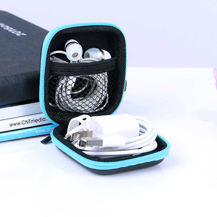 Pouch Earphone Kecil Dompet Headset Cable multifungsi Sarung travel pouch Hedset tempat simpan kabel casan chager koin tas kotak mini