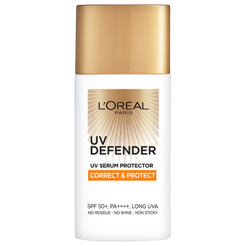 L'OREAL UV Defender UV Serum ProtectorSPF50+++(Matte&amp;Fresh/Bright&amp;Clear/Correct&amp;Protect/Moist&amp;fresh)