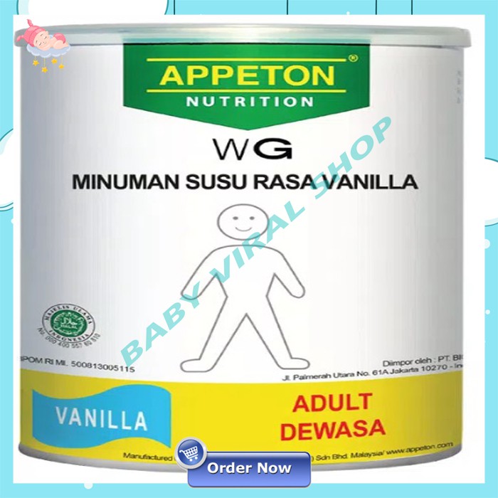 

Appeton Weight Gain Rasa Vanila 450gr Susu Appeton WG Vanilla 450gr Susu Penambah Berat Badan NS 61