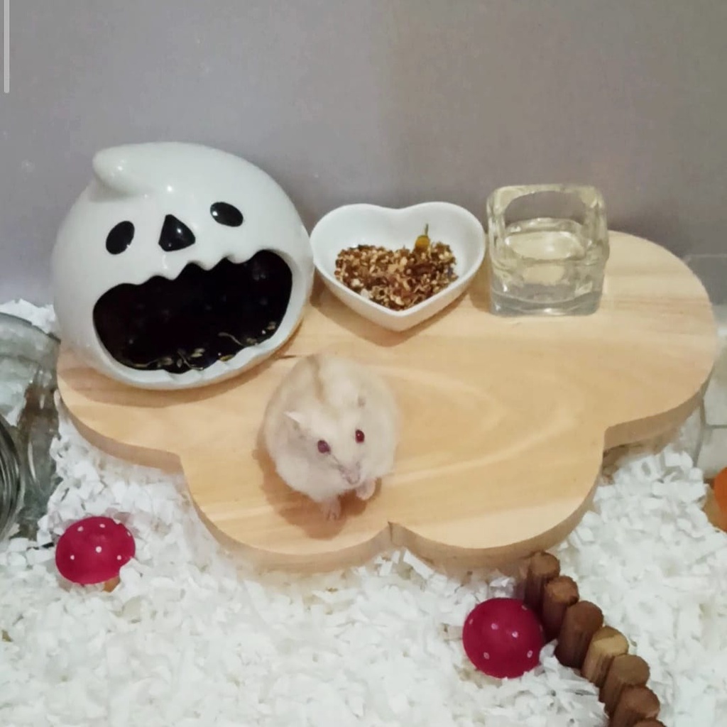 Aksesoris Kandang Mainan Meja Platform Tatakan Kayu Hamster Murah-1